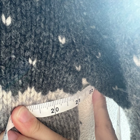 Vintage Eddie Bauer Wool Button Up Cardigan Sweater Fairisle Medium Icelandic - Picture 5 of 5